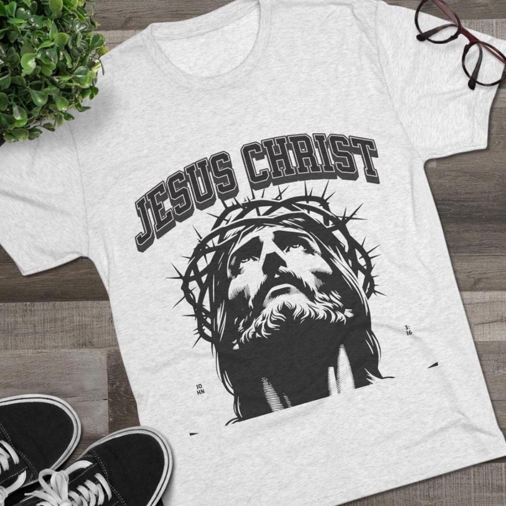 Christian Crewneck Short
Sleeve, Jesus Merch Faith Based Shirt, For Men Women